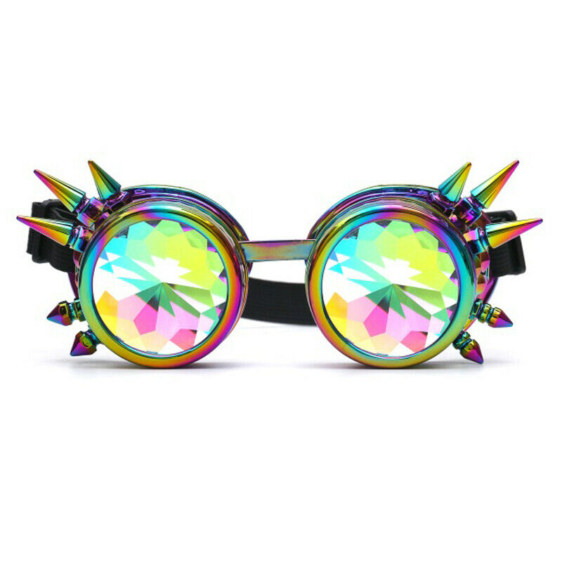 Vintage Steampunk Goggles Kaleidoscope Sunglasses Gothic Retro Cosplay Party NFS - Picture 41 of 52