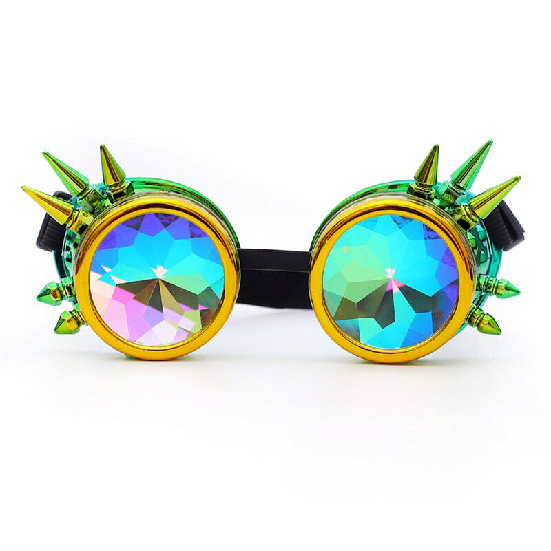 Vintage Steampunk Goggles Kaleidoscope Sunglasses Gothic Retro Cosplay Party NFS - Picture 42 of 52