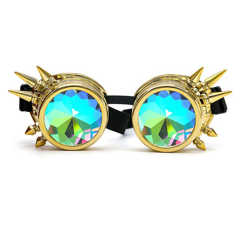 Vintage Steampunk Goggles Kaleidoscope Sunglasses Gothic Retro Cosplay Party NFS - Picture 43 of 52