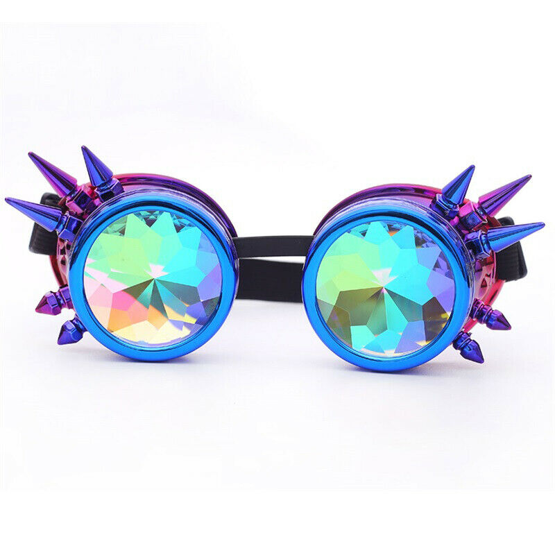 Vintage Steampunk Goggles Kaleidoscope Sunglasses Gothic Retro Cosplay Party NFS - Picture 44 of 52