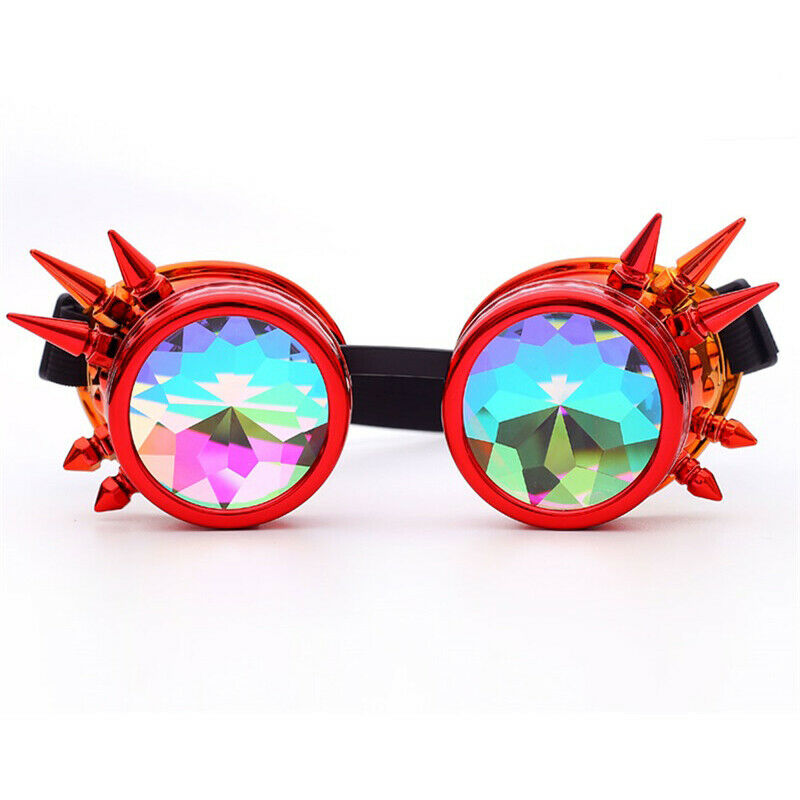 Vintage Steampunk Goggles Kaleidoscope Sunglasses Gothic Retro Cosplay Party NFS - Picture 46 of 52