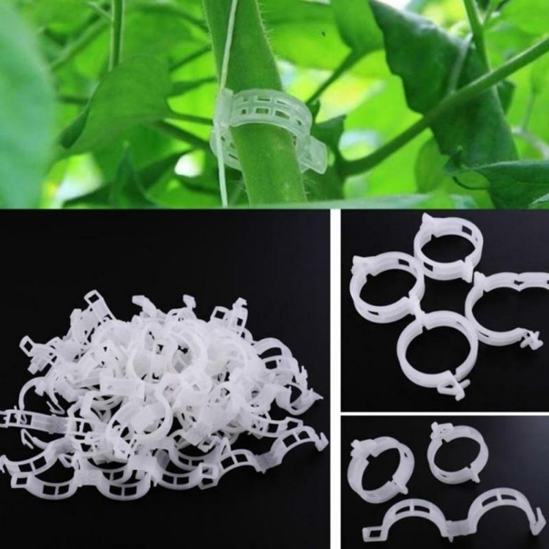100X Plant Clips Tomato Clips Vines Twine Trellis Connects Durable