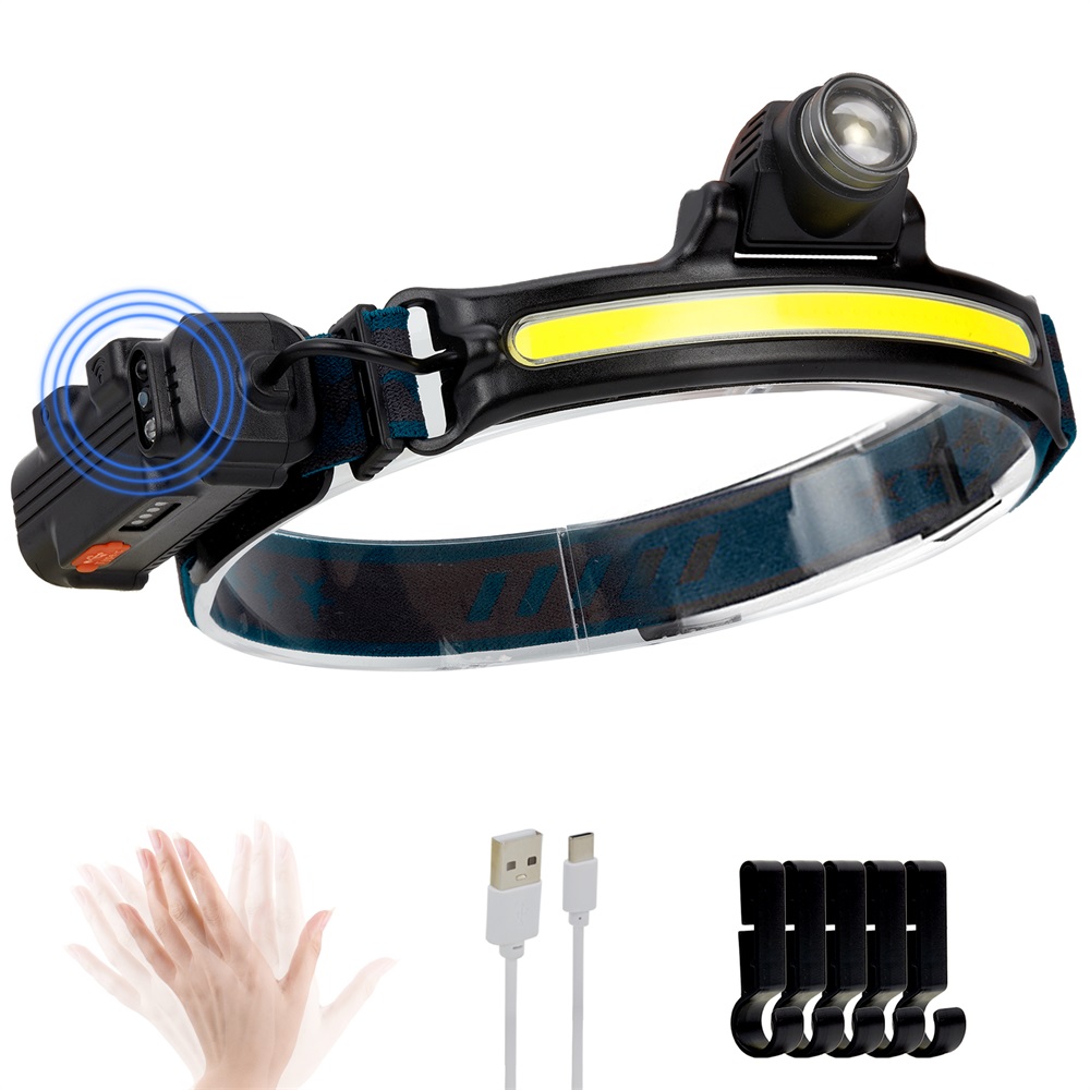 Newest LED Rechargeable Headlamp Head Lights W/Motion Sensor for Night Running