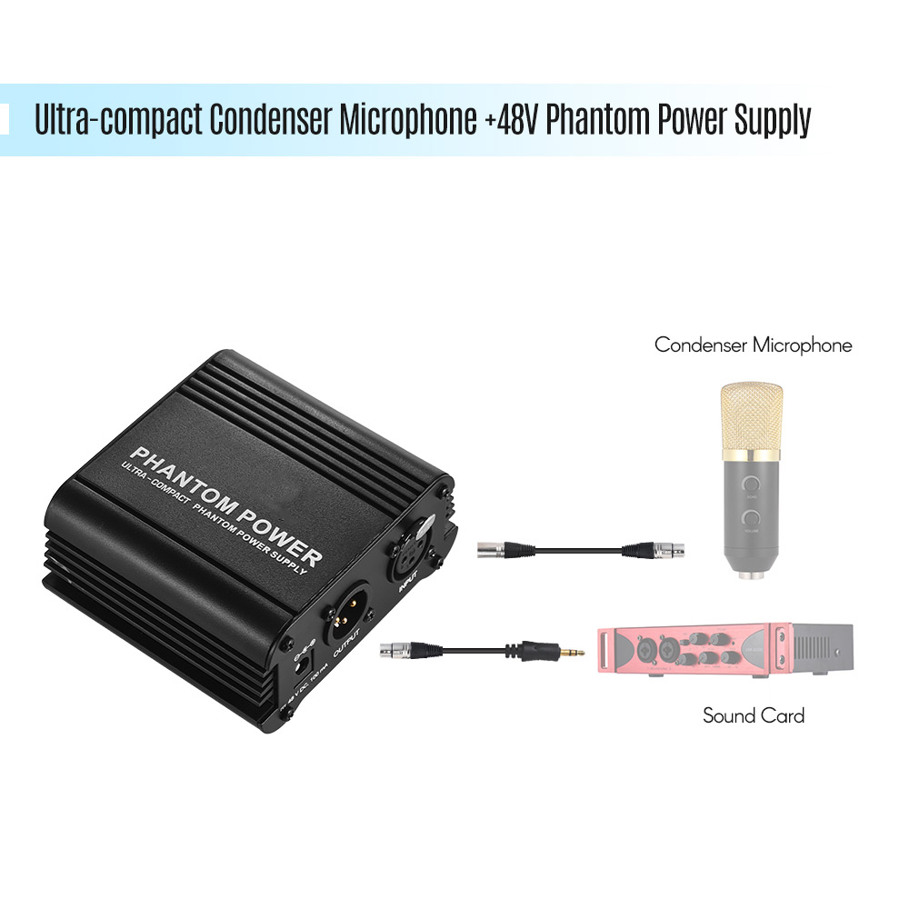 connect 48v phantom i power supply to ibooster