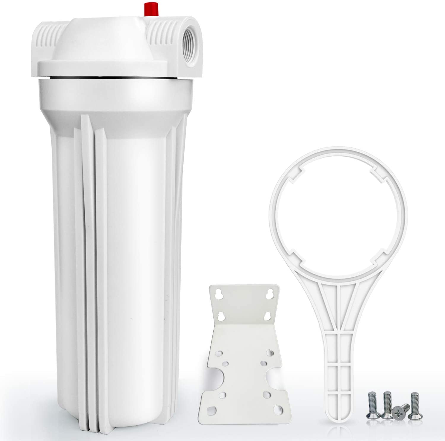 water filter housing with drain