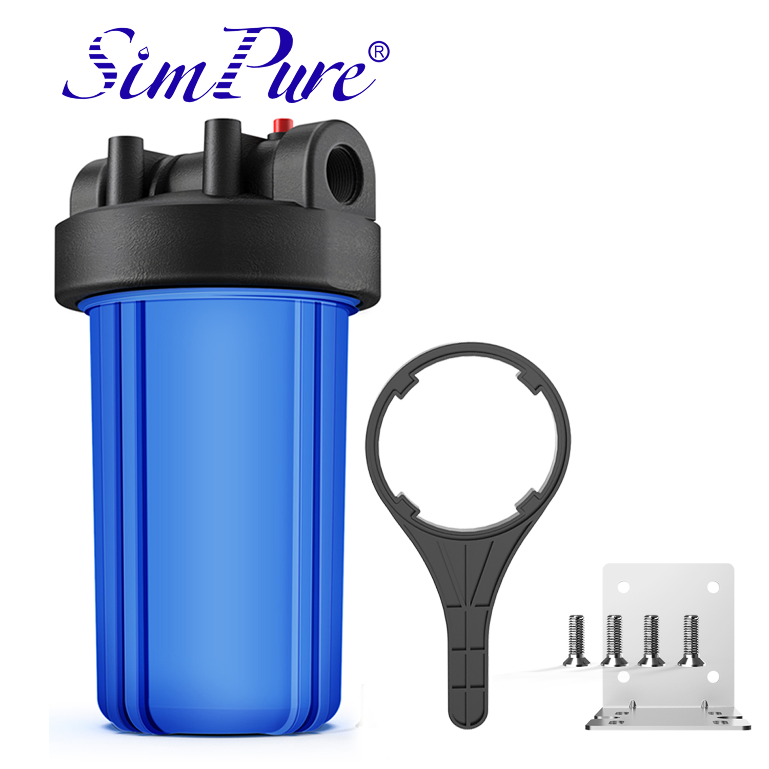 4.5& BIG BLUE Whole House Pre-Water Filter Housing for Water Filtration