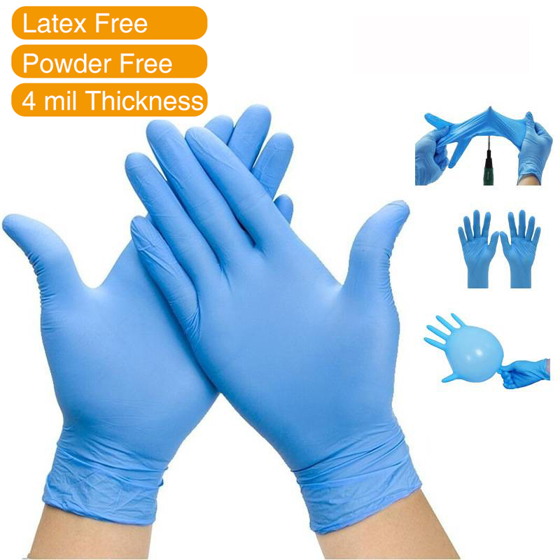 100 Disposable Gloves Size Large Latex Powder Free Medical Examination White 