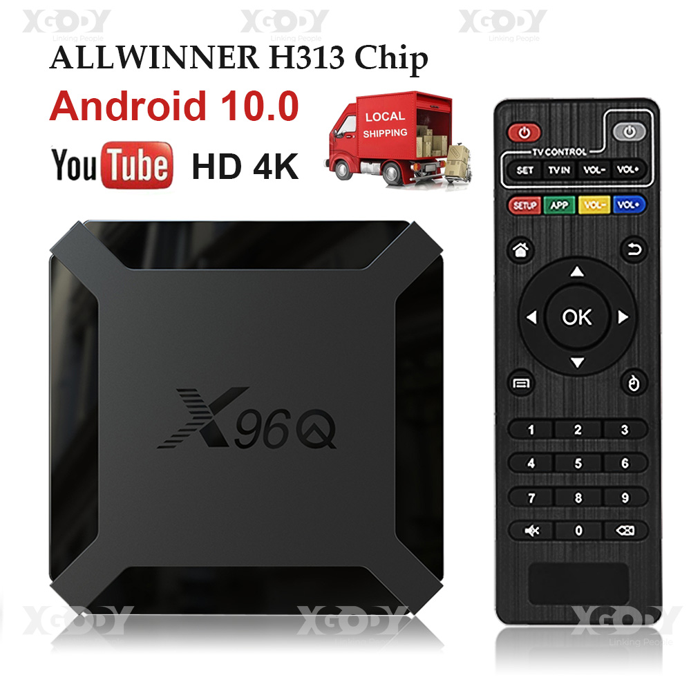 X96Q Android 10.0 4K 2.4G WIFI HDMI Smart TV BOX Quad Core ...