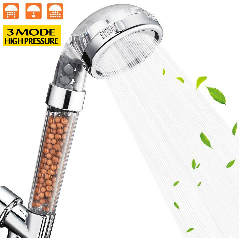 3-Mode Fixed Shower Head Ionic Handheld High-Pressure Water-Saving