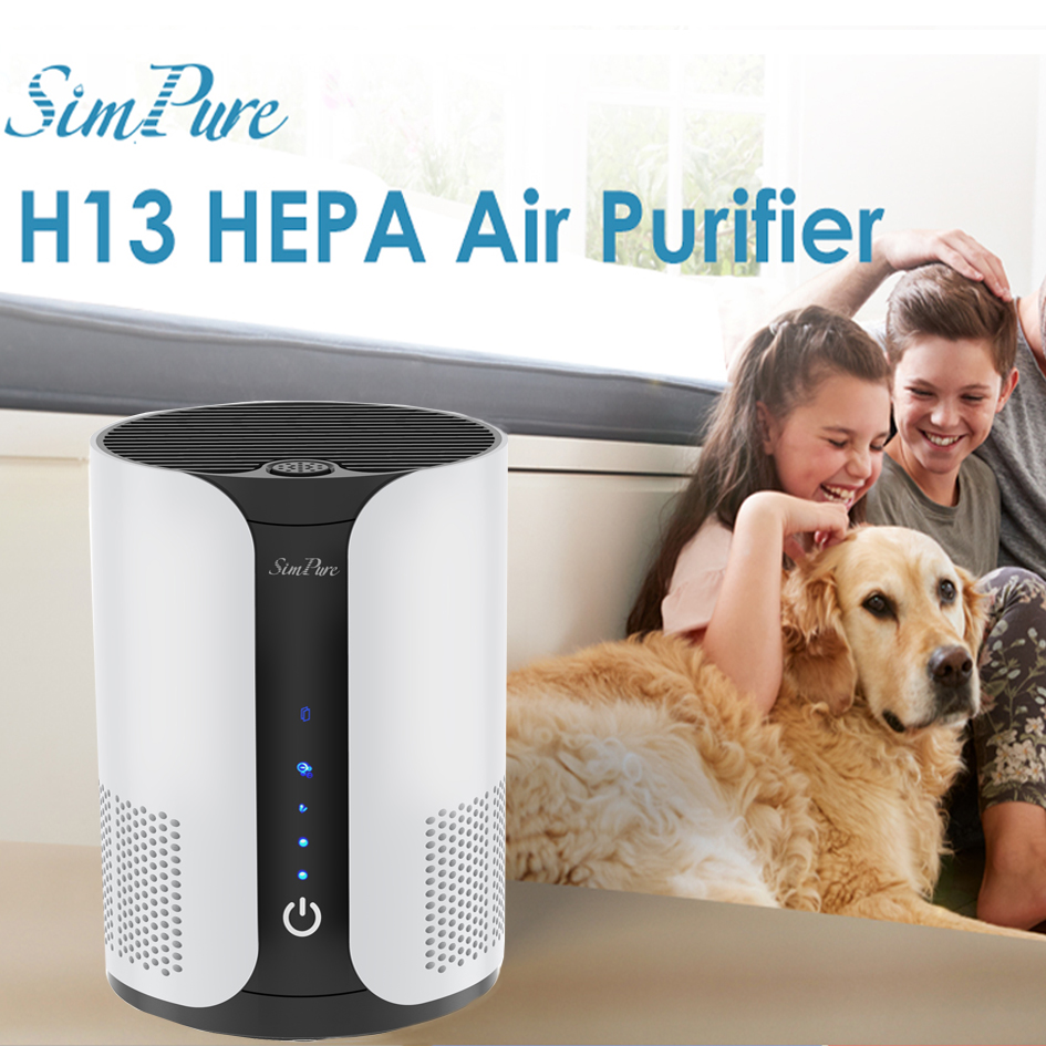 SimPure® Air Purifier for Home Allergies & Pet Dander H13 Medical HEPA