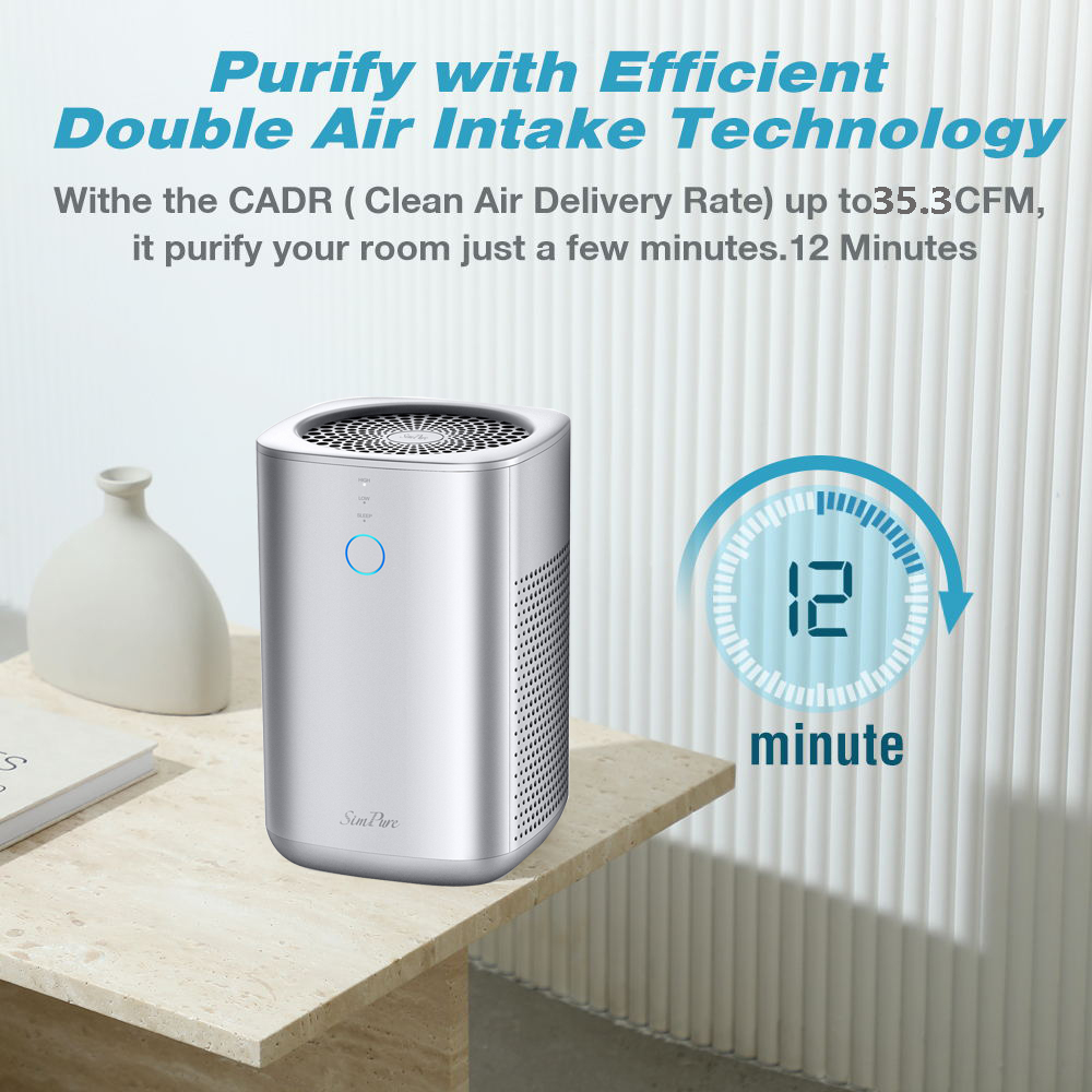 SimPure® HEPA Air Purifiers for Allergies Pets, Air Cleaner for Home Large Room eBay