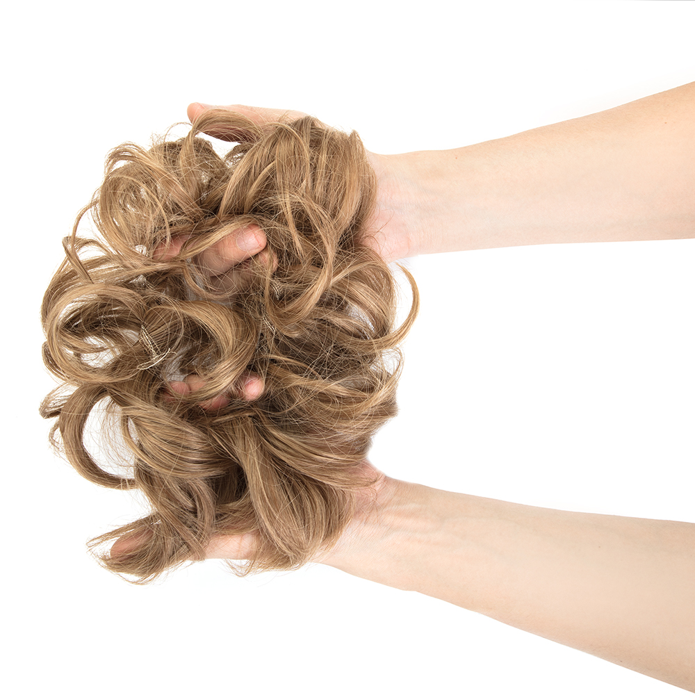 US Curly Chignon Messy Bun Updo Hair Piece Extensions with ...
