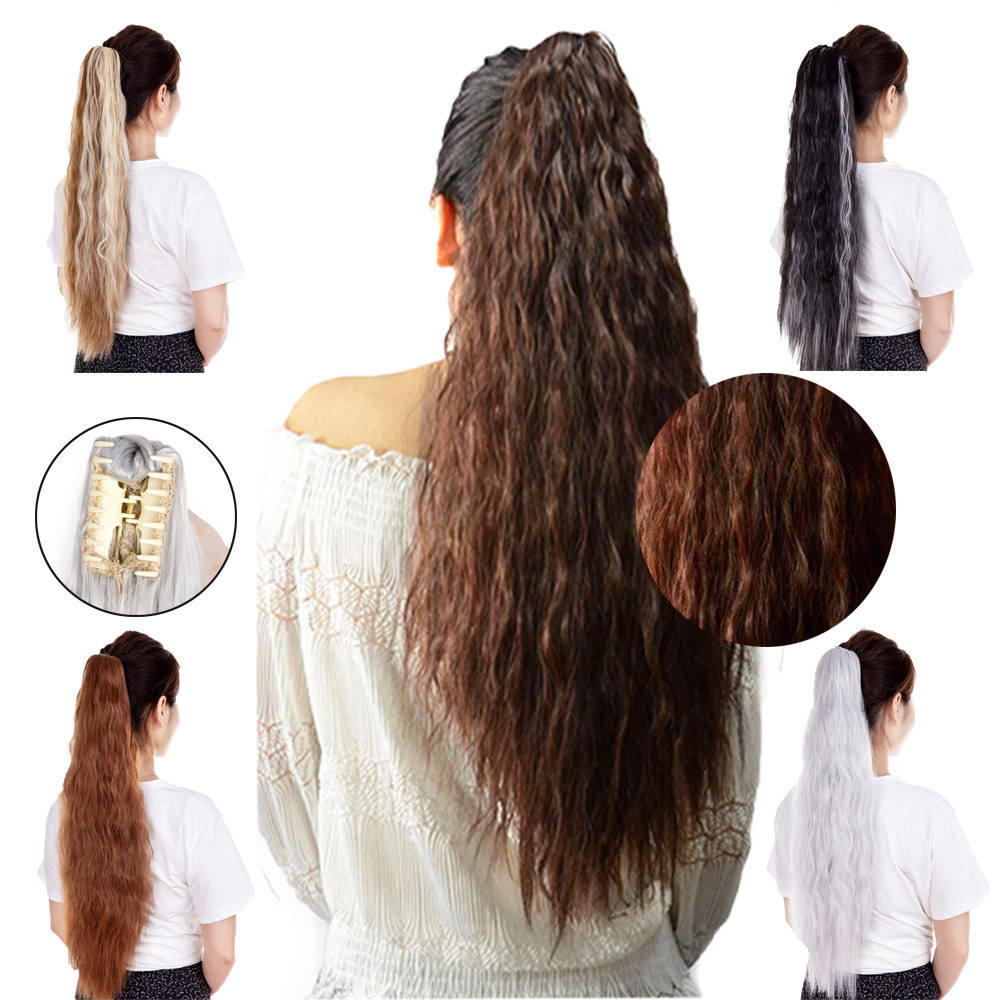 Us Stock 21 Synthetic Ponytail Yaki Curly Claw Thick Hair