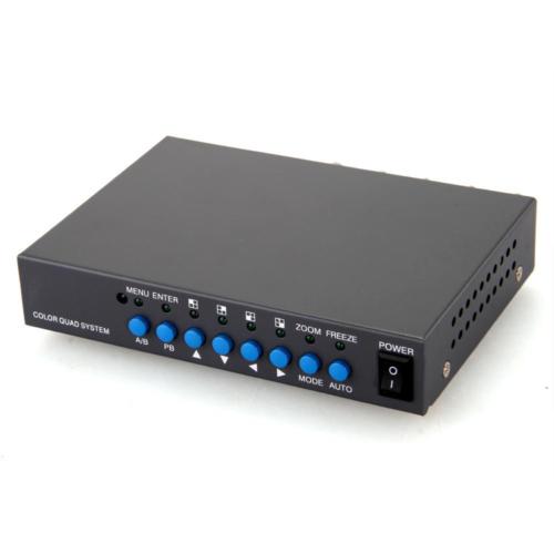 4 CH Color Real Time CCTV Video Quad Processor Splitter Security Switch