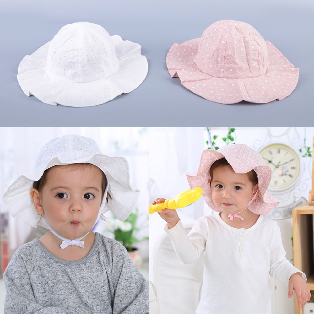 Toddler Kid Baby Girl Outdoor Sun Hat Brim Summer Bucket Hats Beach Headwear