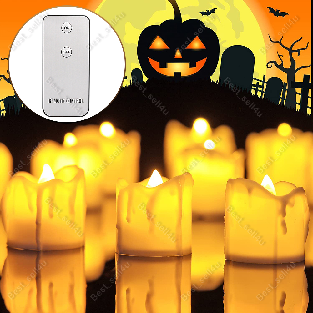 6-24PCS Flickering Tea Lights LED Tealight Flameless Candles with 6-24PCS Flickering Tea Lights LED Tealight Flameless Candles with