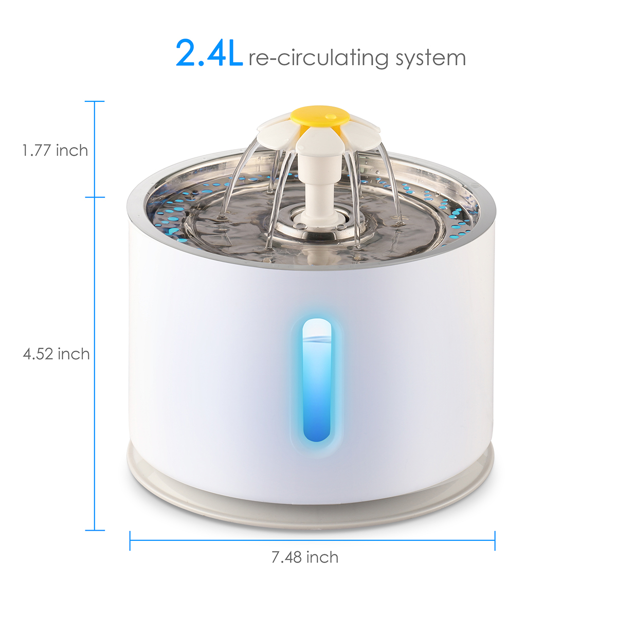 2.4L Automatic Electric Pet Water Fountain Cat Dog Drinking Dispenser / Filters - Picture 16 of 31