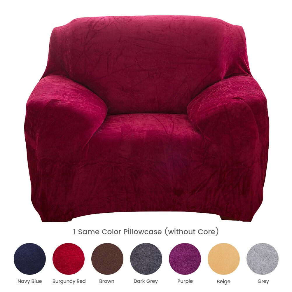1 2 3 4 Seater Stretch Plush Thick Sofa Covers Couch Chair Slipcover Protector - Picture 24 of 62
