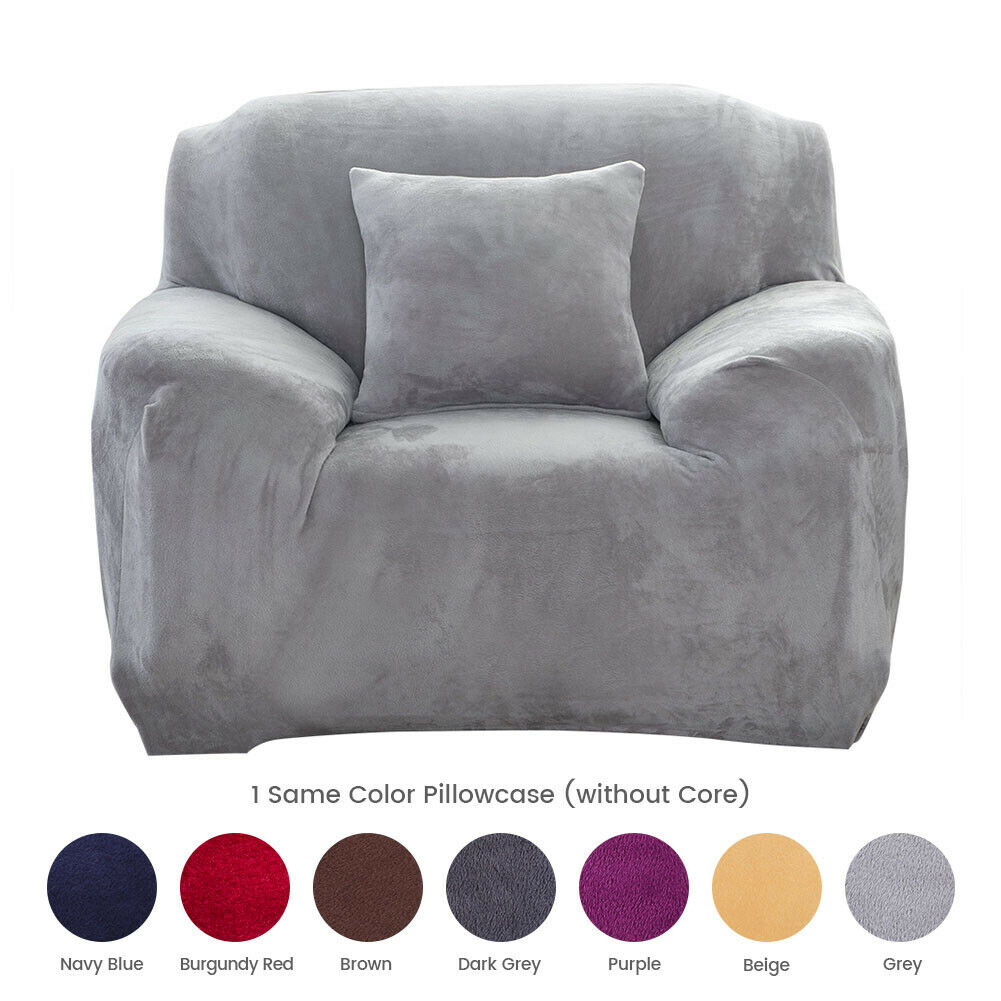 1 2 3 4 Seater Stretch Plush Thick Sofa Covers Couch Chair Slipcover Protector - Picture 51 of 62