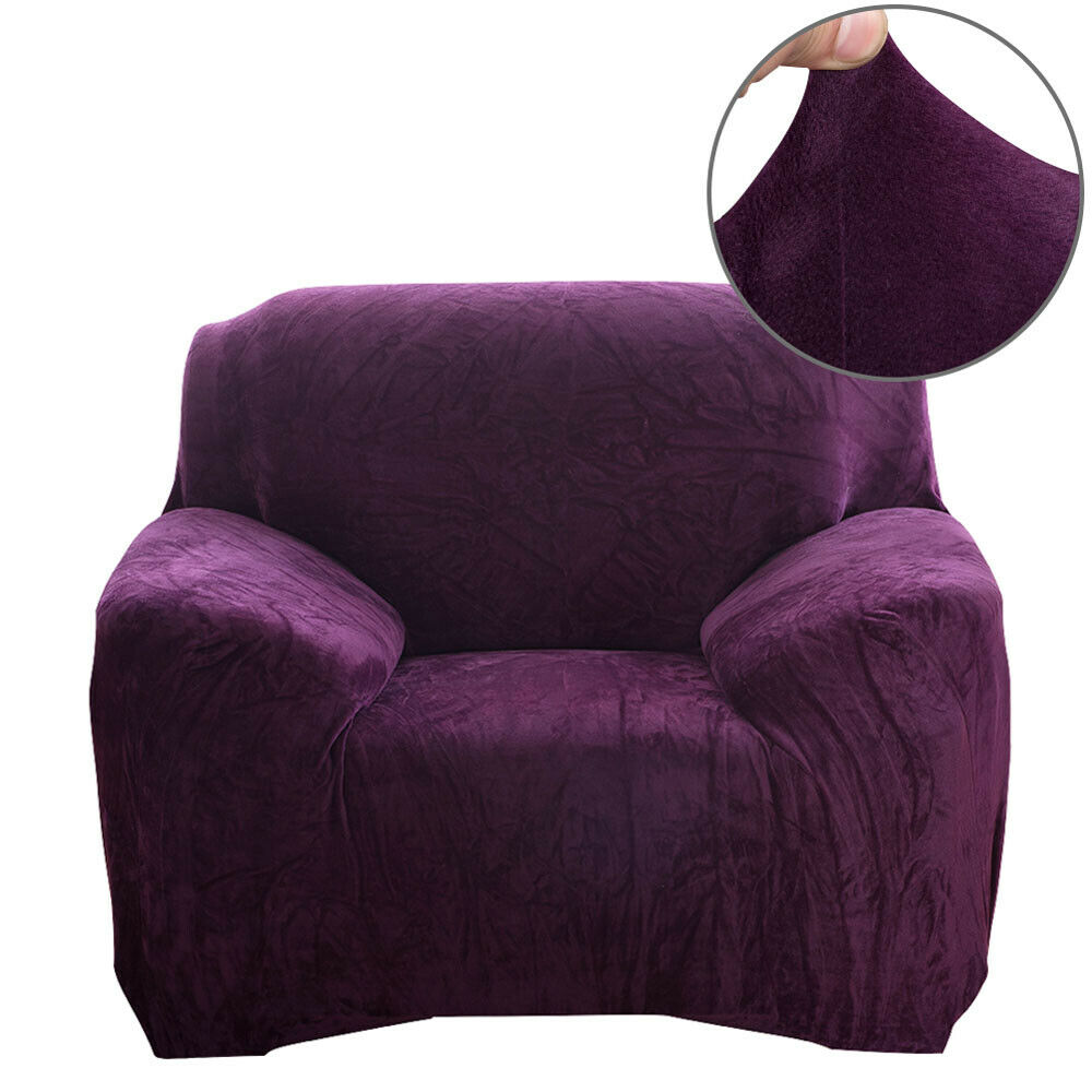 1 2 3 4 Seater Stretch Plush Thick Sofa Covers Couch Chair Slipcover Protector - Picture 59 of 62