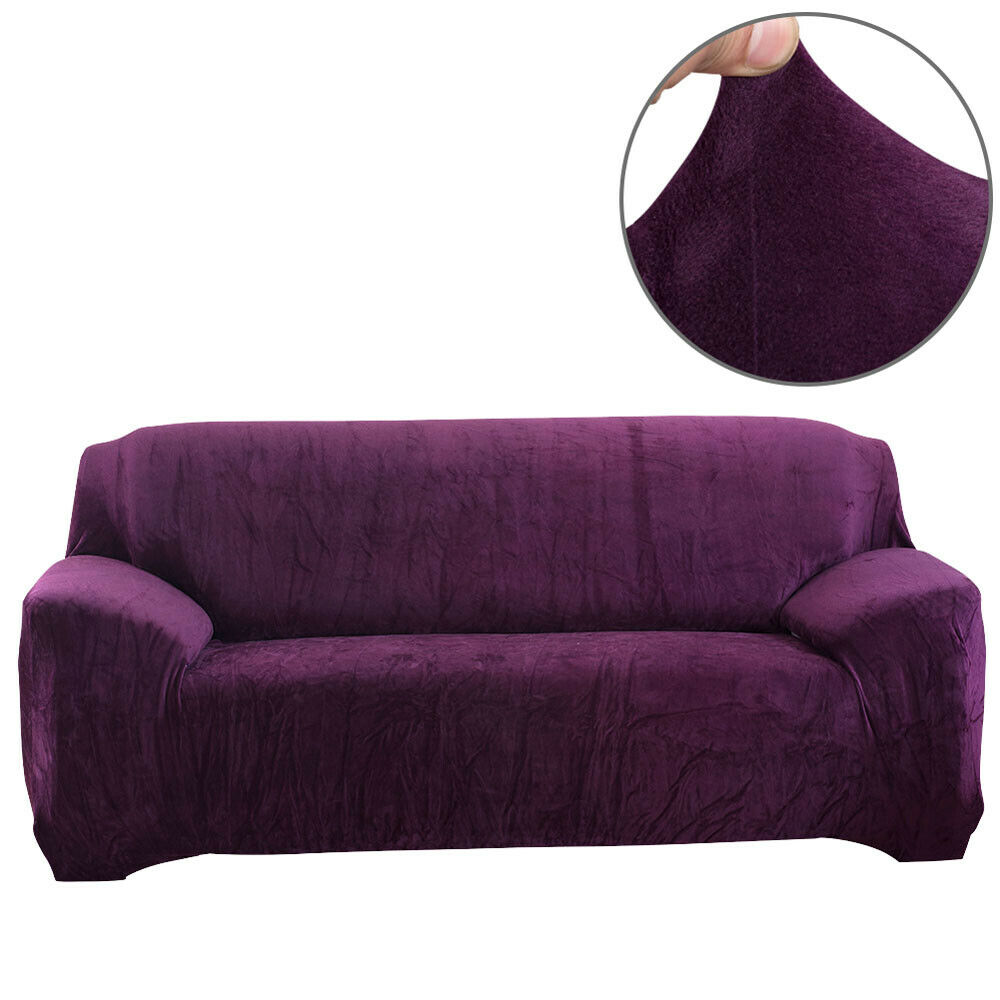 1 2 3 4 Seater Stretch Plush Thick Sofa Covers Couch Chair Slipcover Protector - Picture 60 of 62
