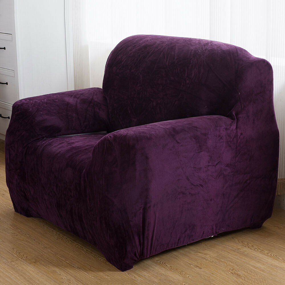 1 2 3 4 Seater Stretch Plush Thick Sofa Covers Couch Chair Slipcover Protector - Picture 61 of 62