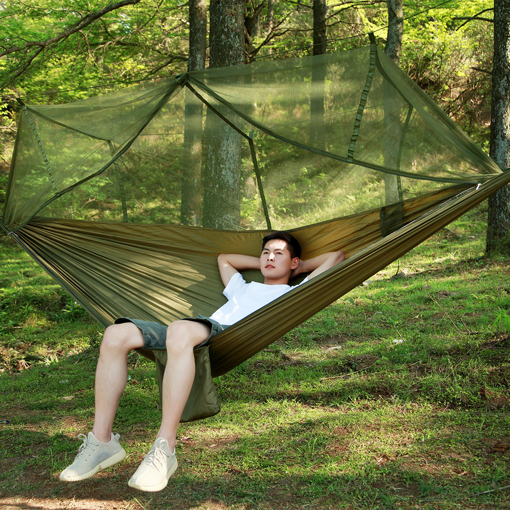 Camping Double Hammock Hunting Outdoor Garden Hanging Swing Yard Nylon Chair Bed 