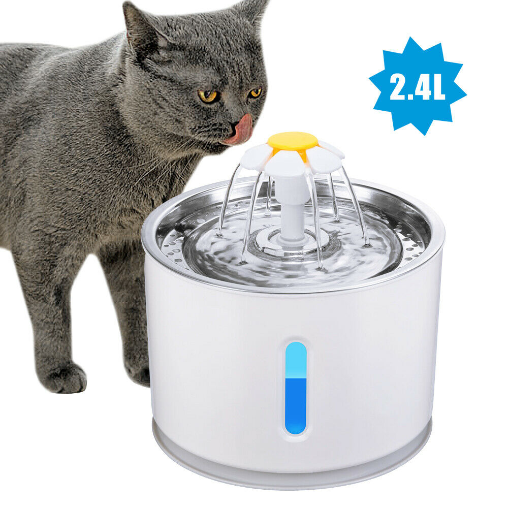 2.4L Automatic Electric Pet Water Fountain Cat Dog Drinking Dispenser / Filters - Picture 13 of 31
