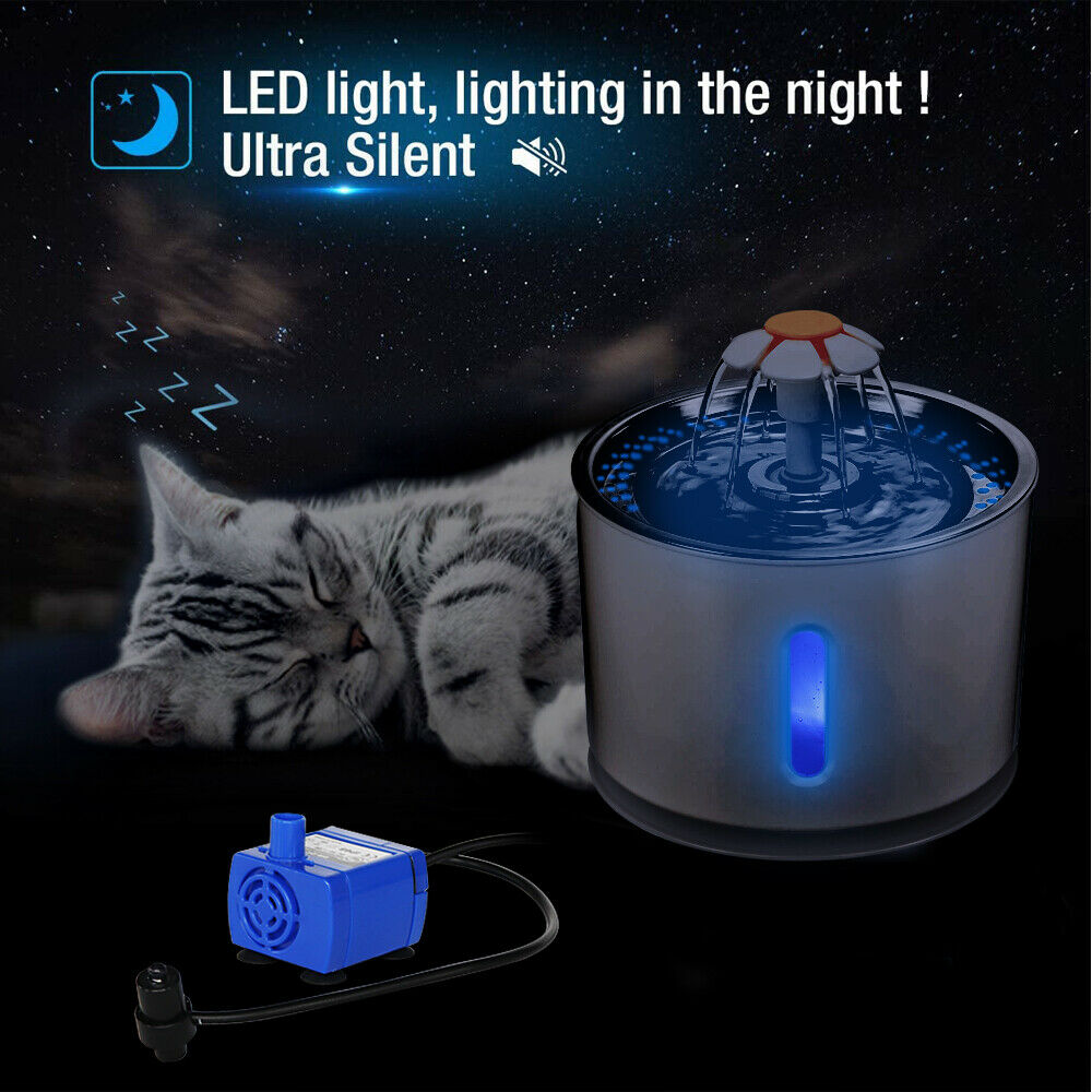 2.4L Automatic Electric Pet Water Fountain Cat Dog Drinking Dispenser / Filters - Picture 19 of 31