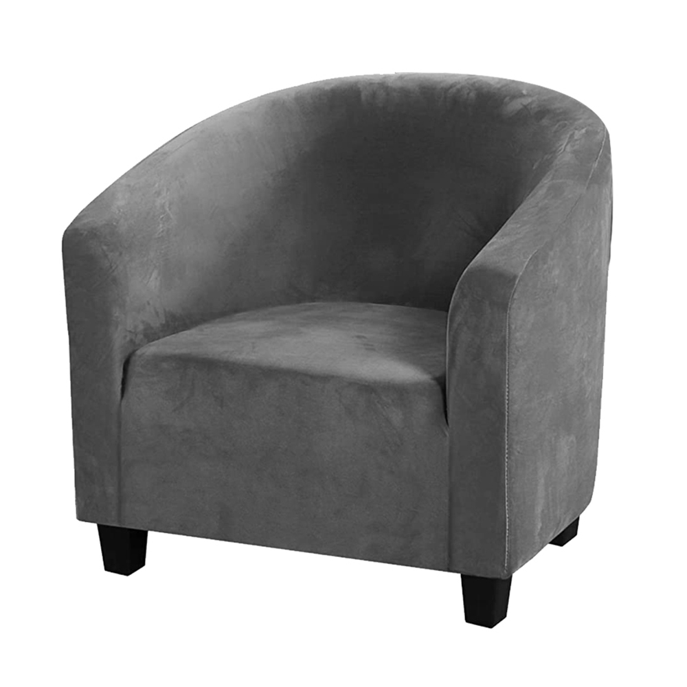 Stretch Club Sofa Chair Cover Living Room Tub Barrel 1 Seater Armchair Slipcover - Picture 12 of 34