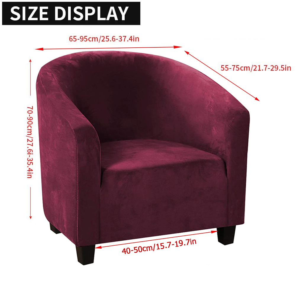 Stretch Club Sofa Chair Cover Living Room Tub Barrel 1 Seater Armchair Slipcover - Picture 20 of 34