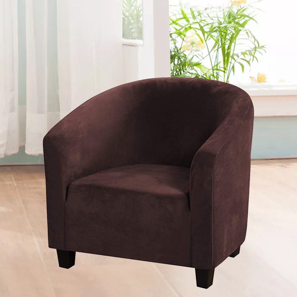 Stretch Club Sofa Chair Cover Living Room Tub Barrel 1 Seater Armchair Slipcover - Picture 23 of 34