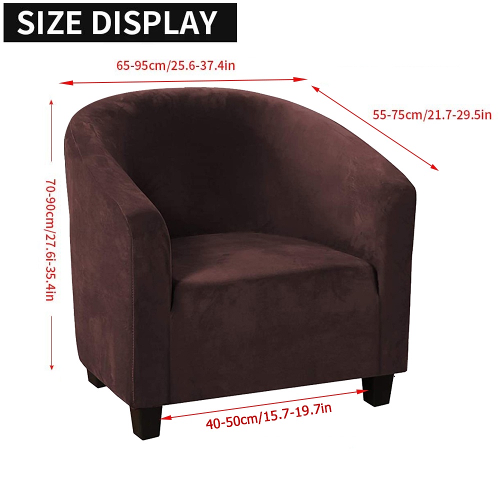Stretch Club Sofa Chair Cover Living Room Tub Barrel 1 Seater Armchair Slipcover - Picture 25 of 34