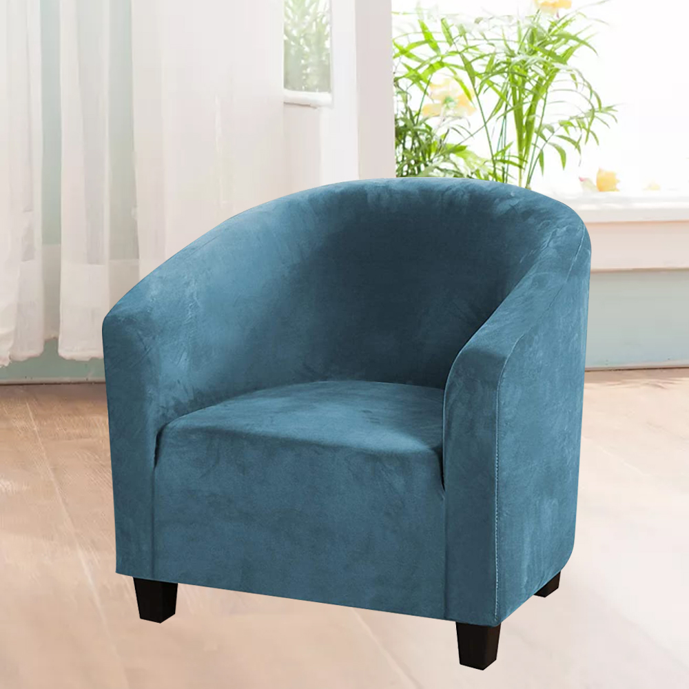 Stretch Club Sofa Chair Cover Living Room Tub Barrel 1 Seater Armchair Slipcover - Picture 28 of 34