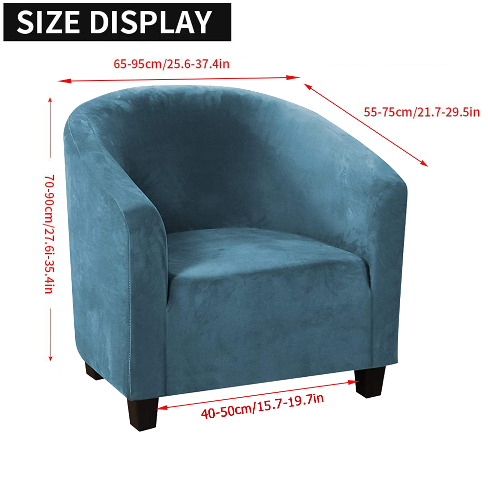 Stretch Club Sofa Chair Cover Living Room Tub Barrel 1 Seater Armchair Slipcover - Picture 30 of 34