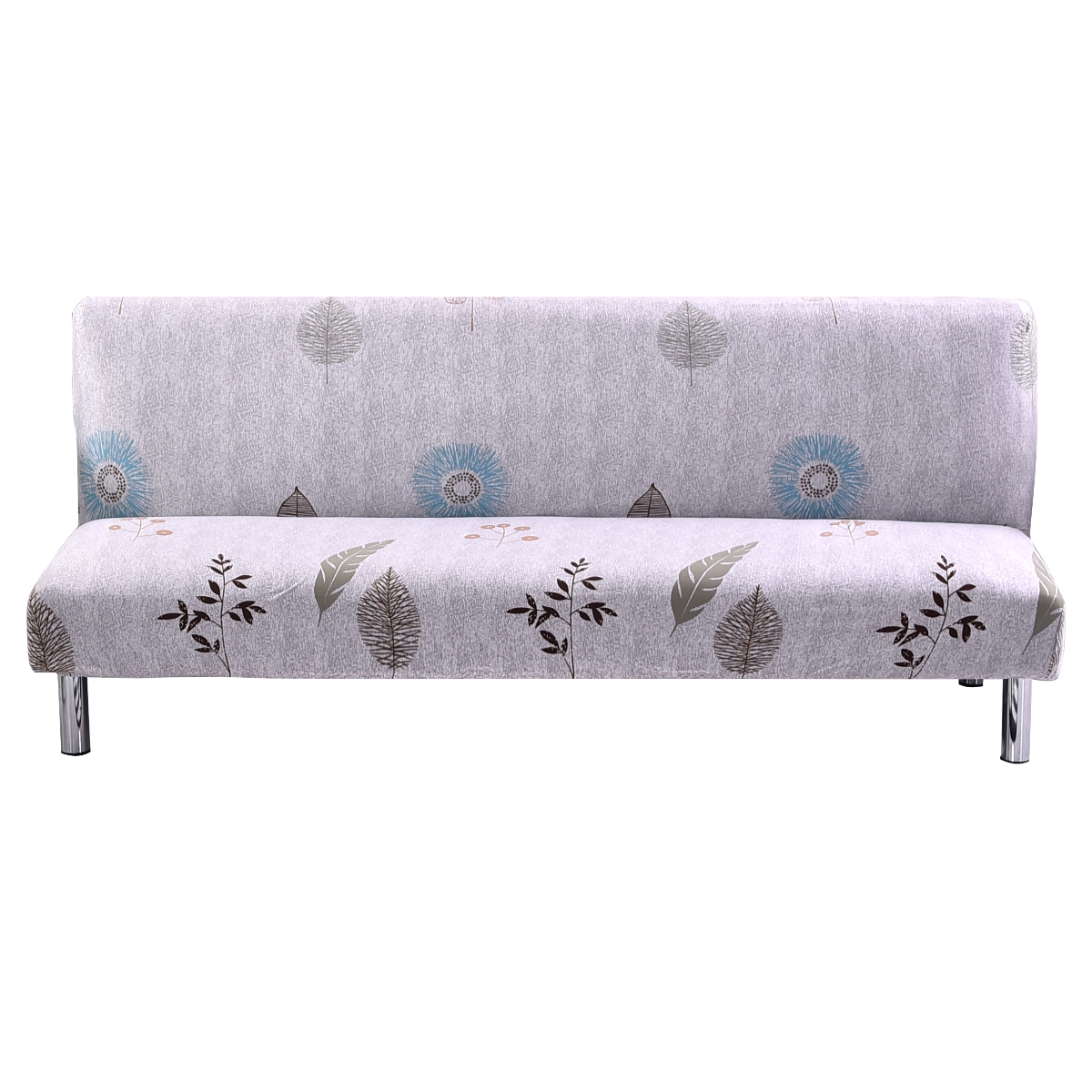 Stretch Armless Sofa Bed Cover Full Folding Couch Futon Pattern Slipcover Decor - Picture 21 of 149