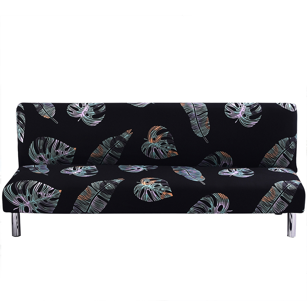 Stretch Armless Sofa Bed Cover Full Folding Couch Futon Pattern Slipcover Decor - Picture 67 of 149