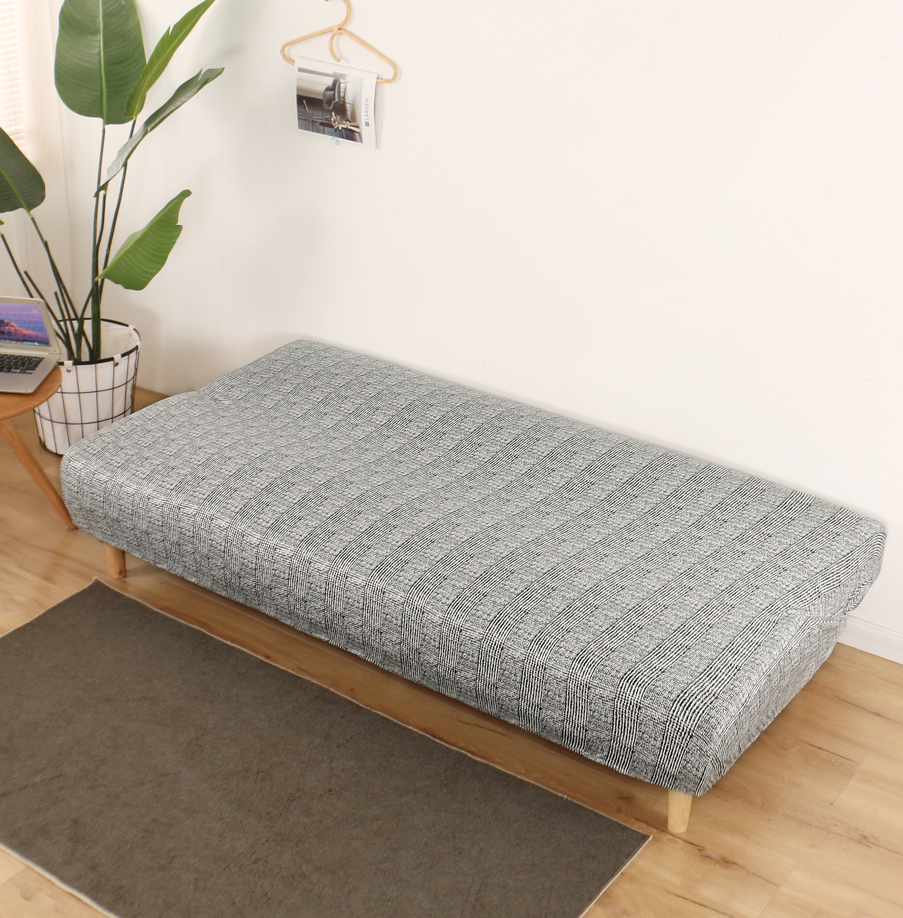 Stretch Armless Sofa Bed Cover Full Folding Couch Futon Pattern Slipcover Decor - Picture 110 of 149