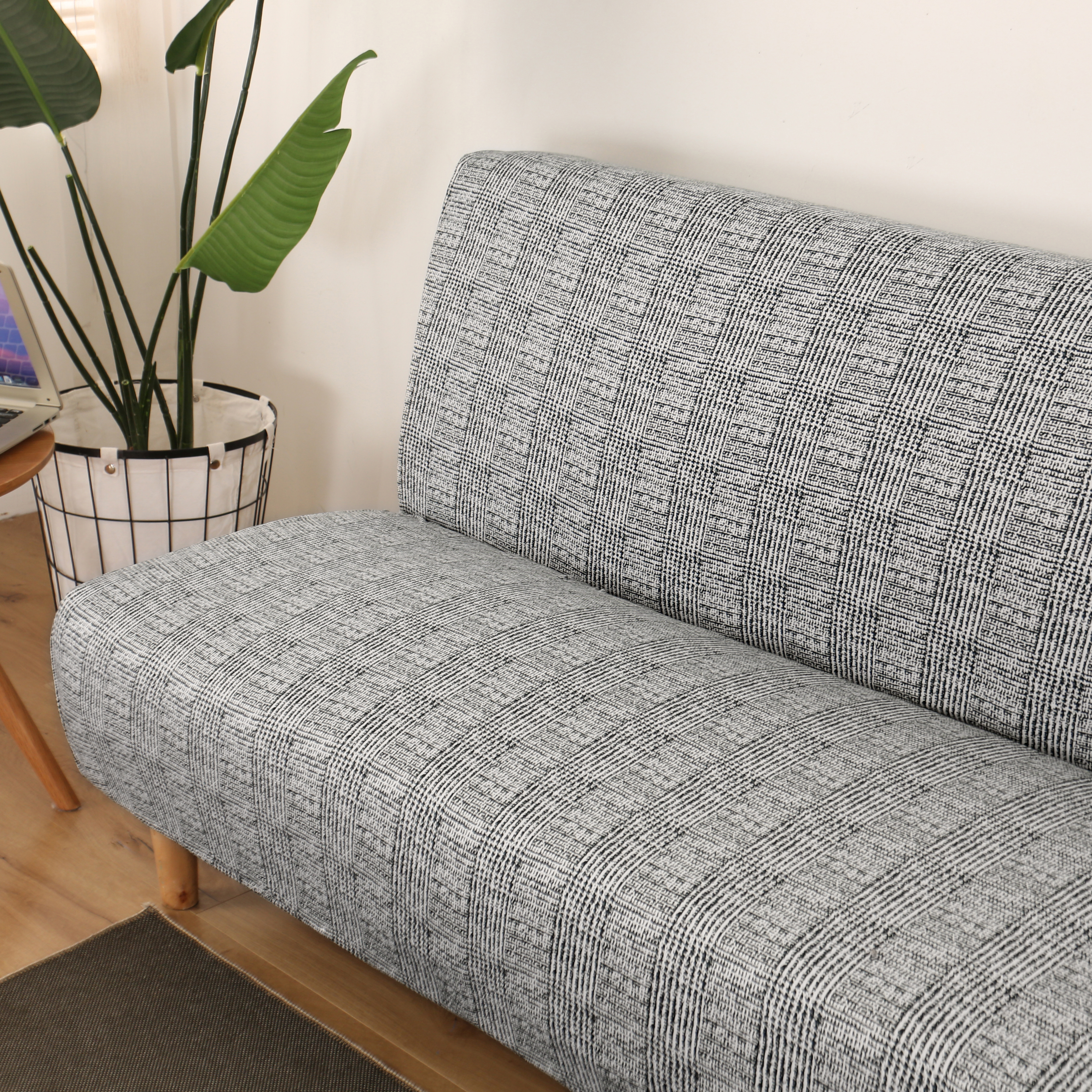 Stretch Armless Sofa Bed Cover Full Folding Couch Futon Pattern Slipcover Decor - Picture 112 of 149