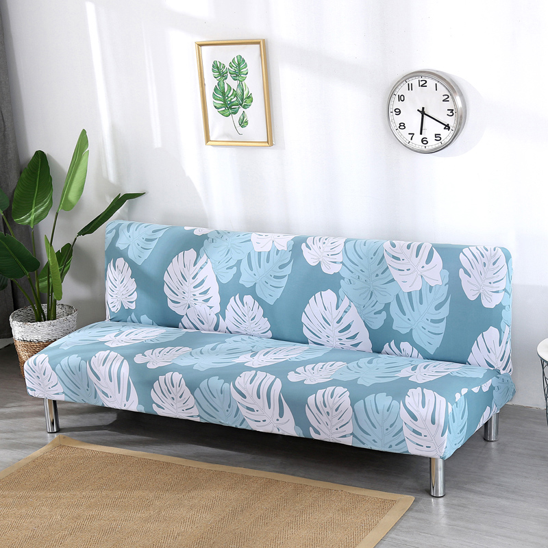 Stretch Armless Sofa Bed Cover Full Folding Couch Futon Pattern Slipcover Decor - Picture 125 of 149