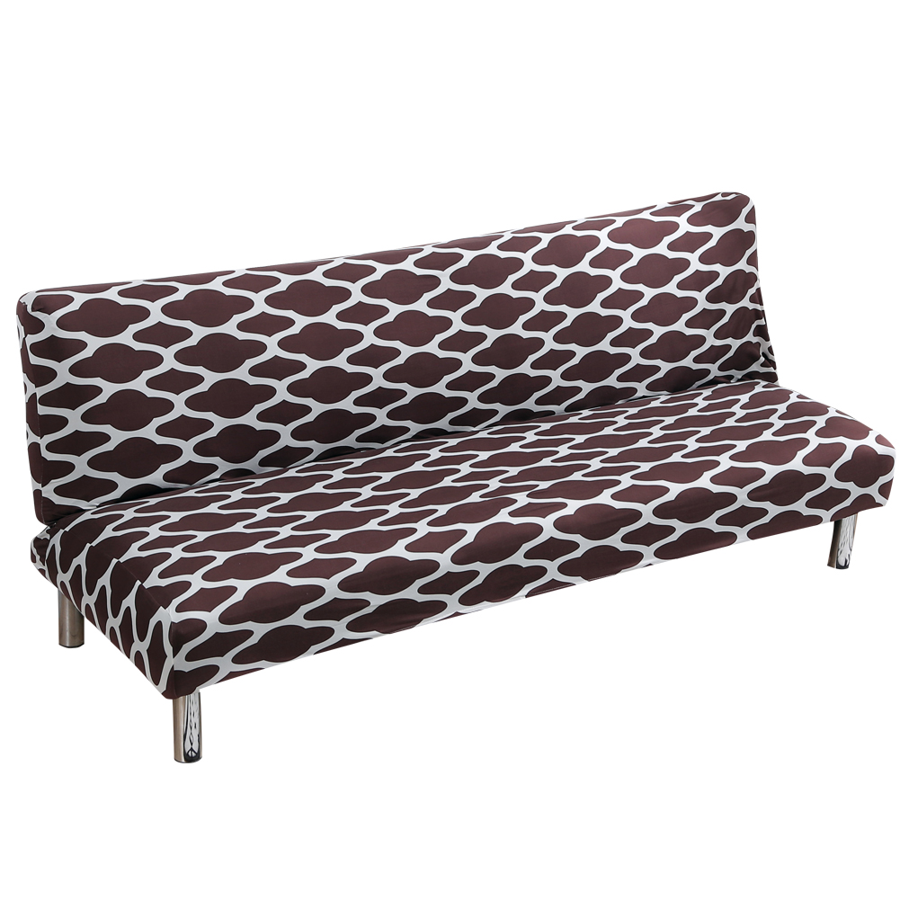 Stretch Armless Sofa Bed Cover Full Folding Couch Futon Pattern Slipcover Decor - Picture 134 of 149
