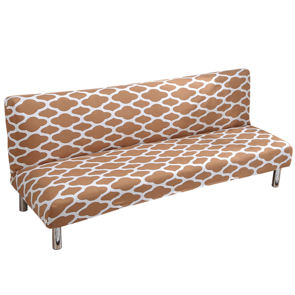 Stretch Armless Sofa Bed Cover Full Folding Couch Futon Pattern Slipcover Decor - Picture 135 of 149