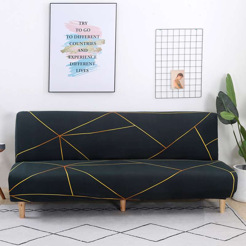 Stretch Armless Sofa Bed Cover Full Folding Couch Futon Pattern Slipcover Decor - Picture 144 of 149
