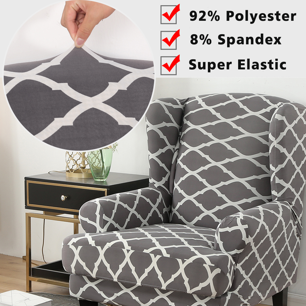 Stretch Wing Chair Cover Slipcover Wingback Armchair Split Protector Furniture - Picture 27 of 111