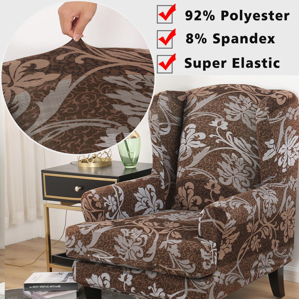 Stretch Wing Chair Cover Slipcover Wingback Armchair Split Protector Furniture - Picture 82 of 111