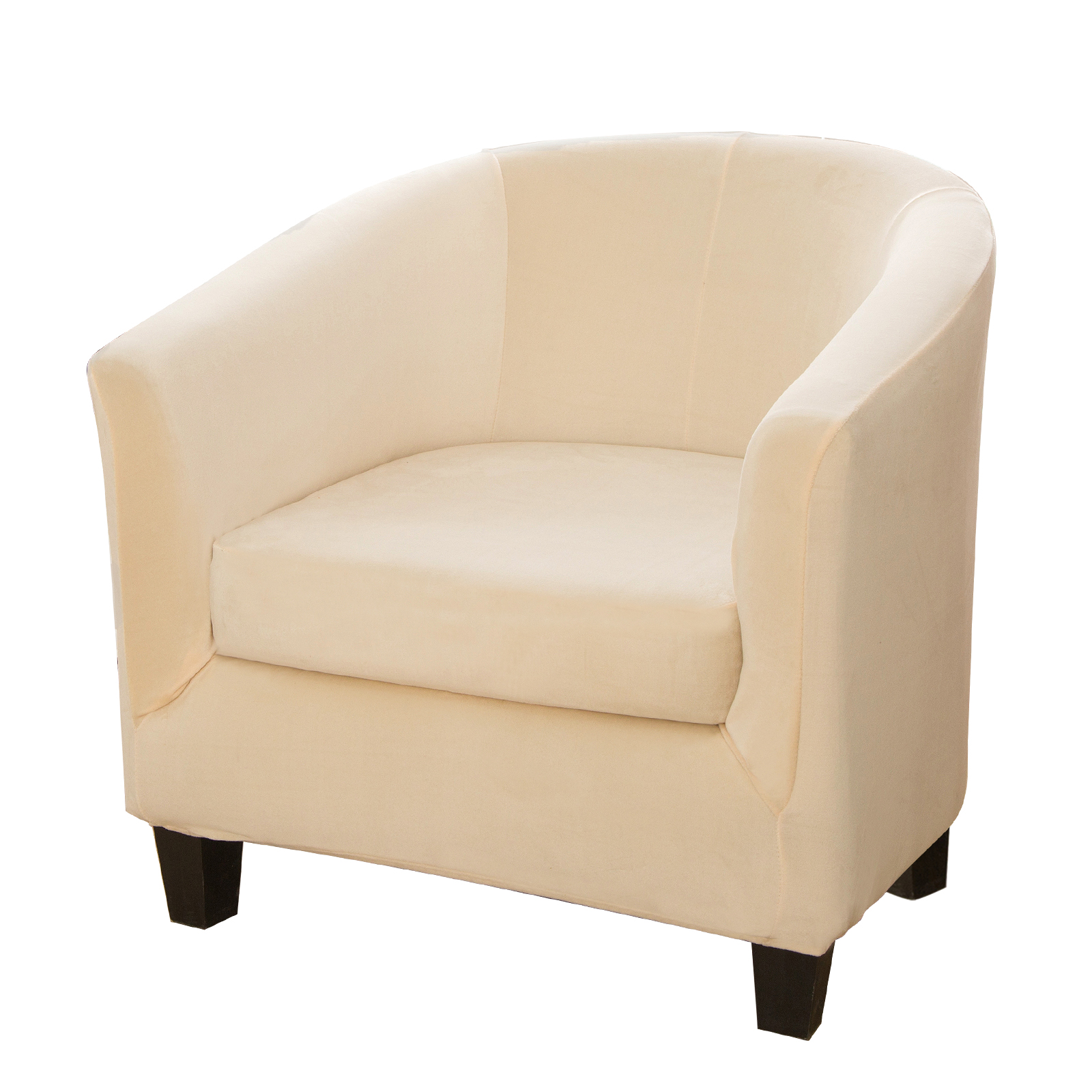 2-Piece Stretch Velvet Tub Chair Cover Armchair Slipcover Furniture Protector - Picture 85 of 103