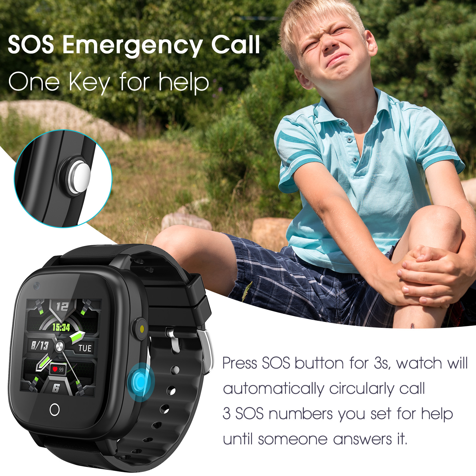 4G Kinder Smartwatch Videoanruf GPS WIFI Tracker Smartphone Uhr Kinder Weihnachtsgeschenk - Bild 10 von 42