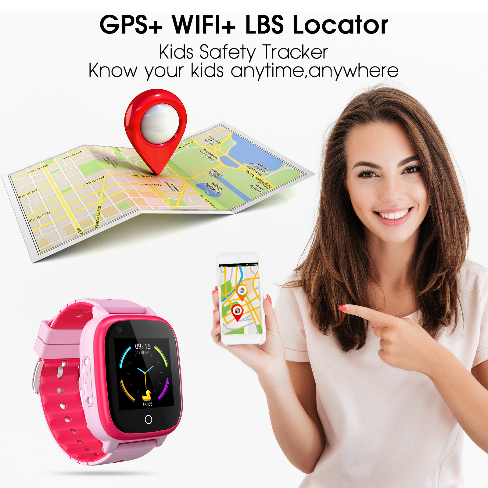 4G Kinder Smartwatch Videoanruf GPS WIFI Tracker Smartphone Uhr Kinder Weihnachtsgeschenk - Bild 17 von 42