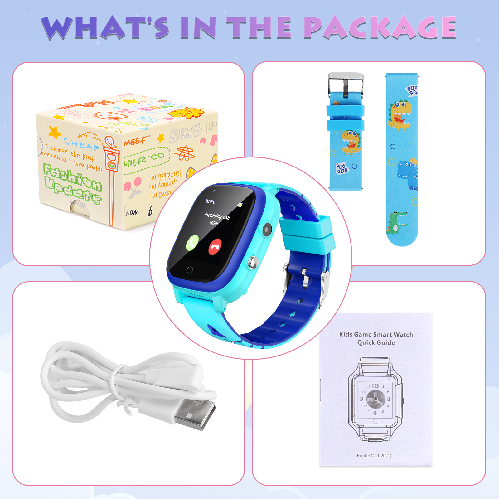 4G Kinder Smartwatch Videoanruf GPS WIFI Tracker Smartphone Uhr Kinder Weihnachtsgeschenk - Bild 42 von 42