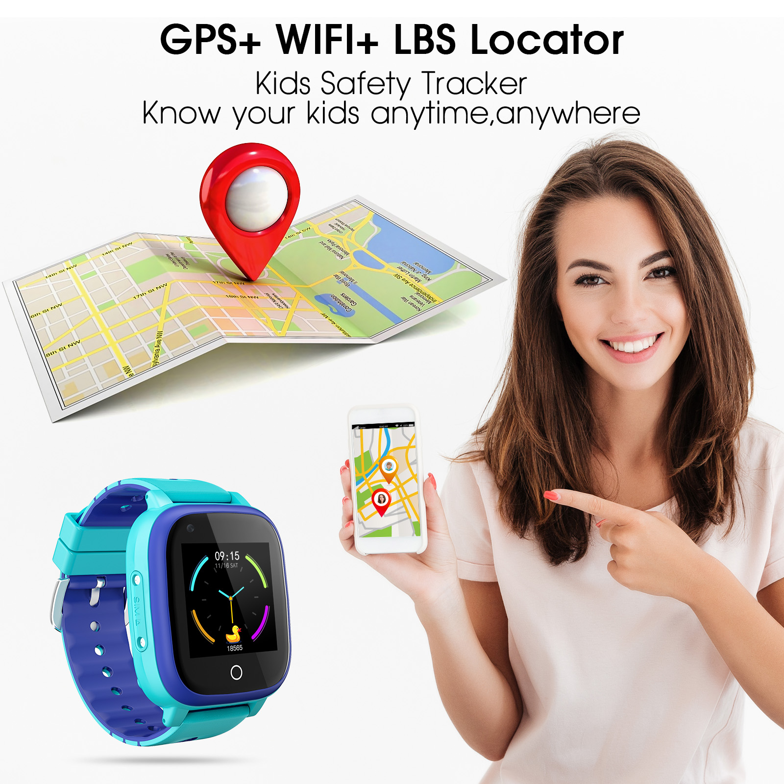 4G Kinder Smartwatch Videoanruf GPS WIFI Tracker Smartphone Uhr Kinder Weihnachtsgeschenk - Bild 36 von 42